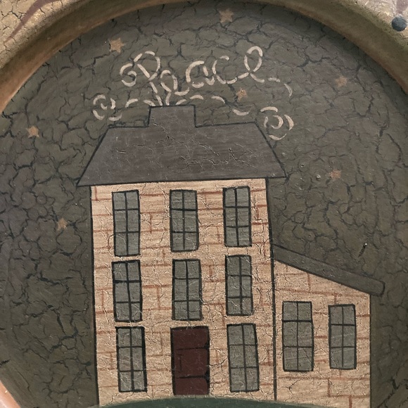 Two Wooden Hand-painted Plates Wall Hangers - Picture 6 of 8